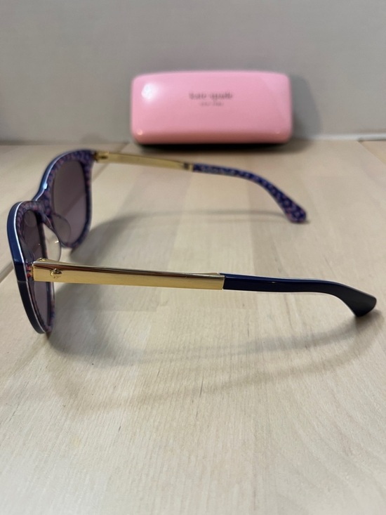 Kate Spade Jizelle Bluish Purple w/ Gold Trim Sunglasses & Case Women’s Small main image 14